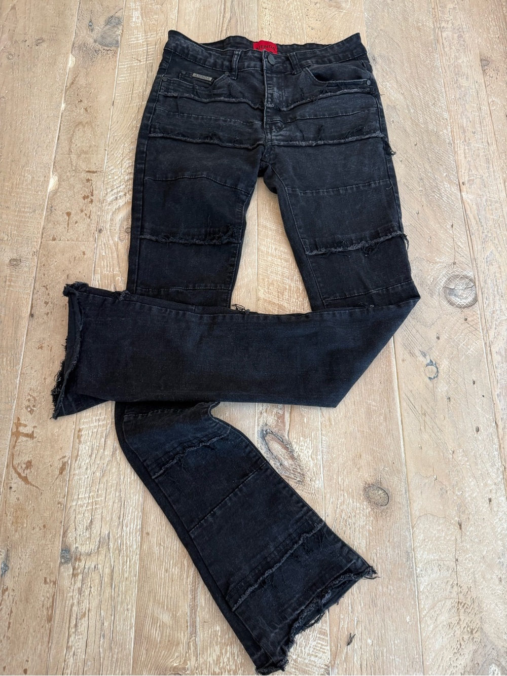 Ajenda Men's Black Skinny Distressed Jeans 29